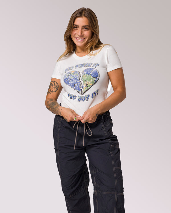 Shop Women's You Break It Mini Tee Inspiring to Restore Public Lands | marshmallow