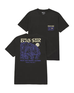 shop big sur bridges puff print pocket tee inspired by big sur | vintage-black