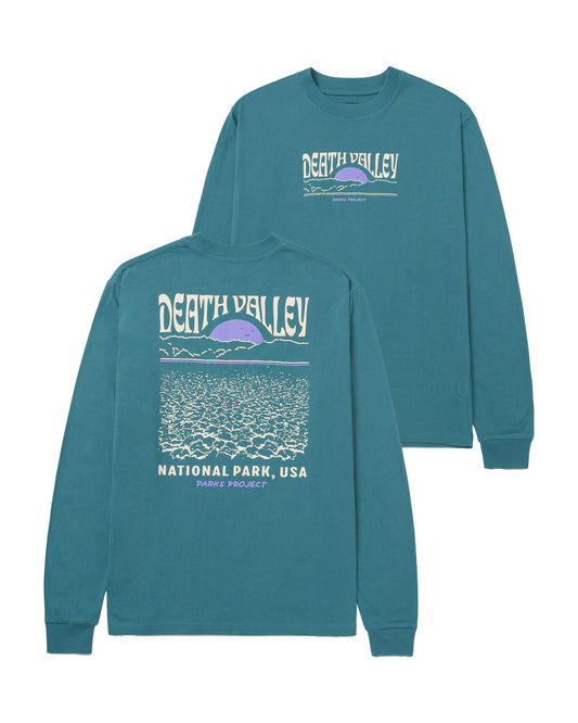 Shop Death Valley Puff Print Long Sleeve Tee Inspired by Death Valley National Parks | dusty-teal