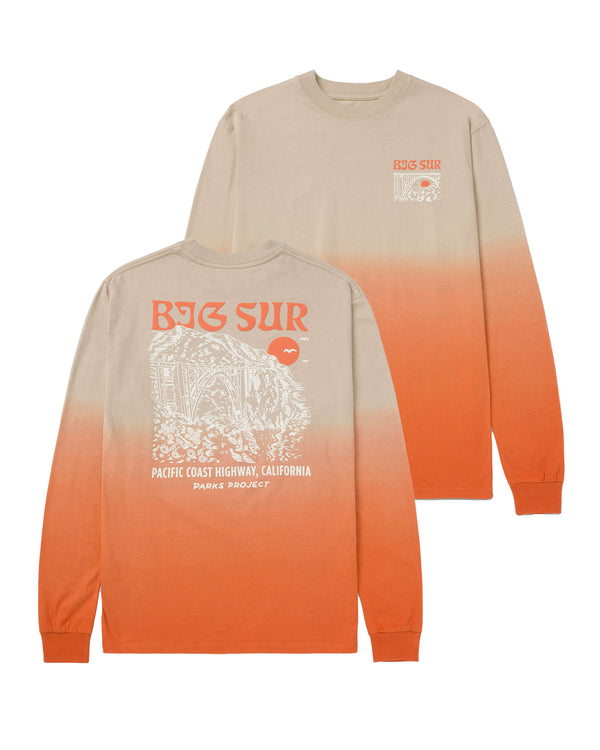 Shop The Ombre Puff Print Long Sleeve Tee Inspired By Big Sur | burnt-orange