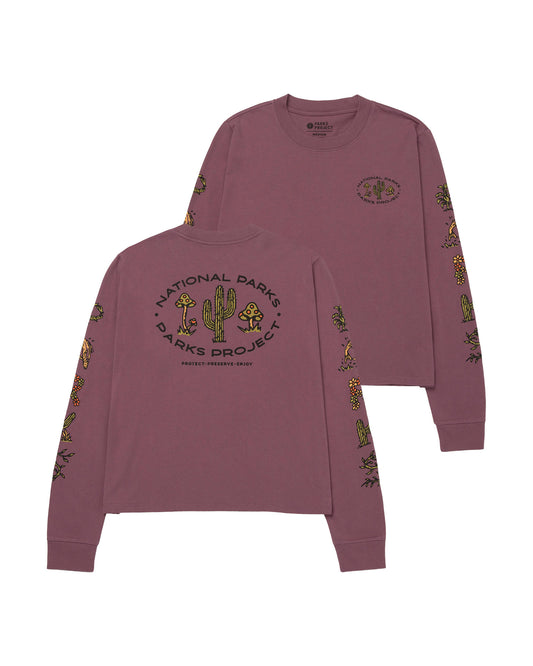 Shop 90s Doodle Parks Boxy Long Sleeve Tee Inspired By National Parks | grape