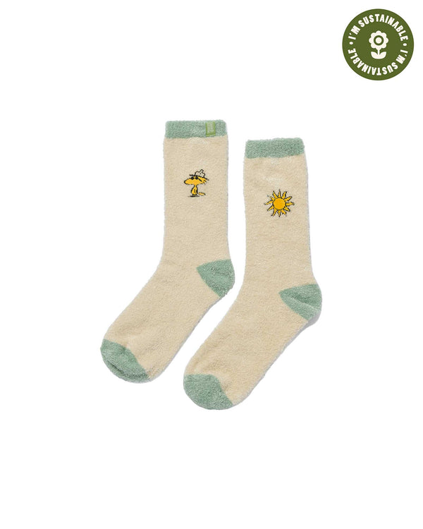 Cozy Eco-Friendly Peanuts Socks - 2 Pairs | green-and-natural