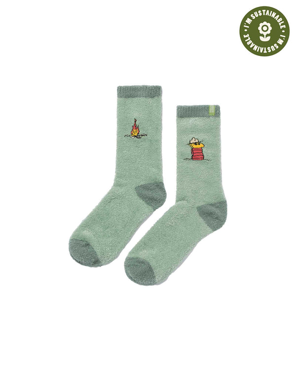 Cozy Eco-Friendly Peanuts Socks - 2 Pairs | green-and-natural