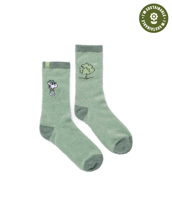 Cozy Eco-Friendly Peanuts Socks - 2 Pairs | green-and-natural