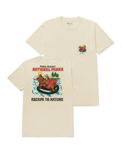 shop escape to nature bear float pocket tee inspired by national parks | natural