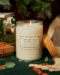 shop take me to the parks winter woods candle inspired by our parks | clear