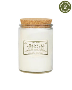 shop take me to the parks winter woods candle inspired by our parks | clear