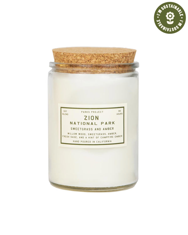 Shop Zion Sweetgrass and Amber Candle Inspired by Zion NP | clear