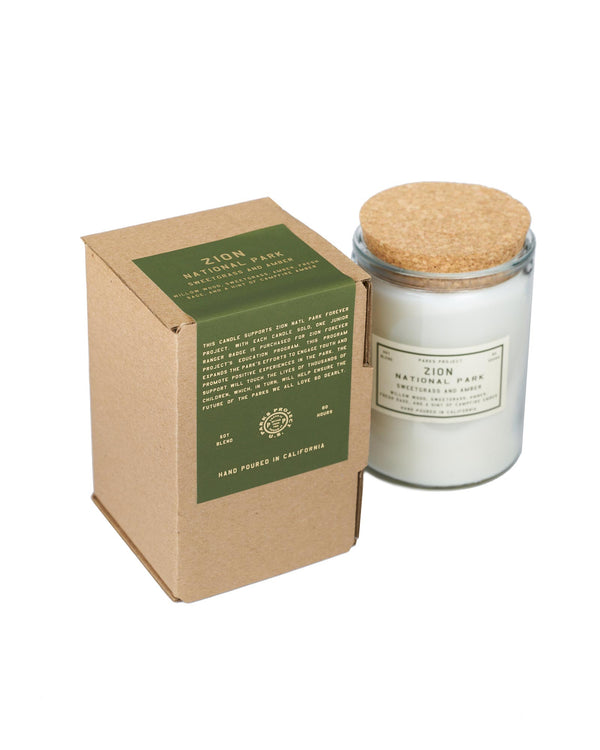 Shop Zion Sweetgrass and Amber Candle Inspired by Zion NP | clear